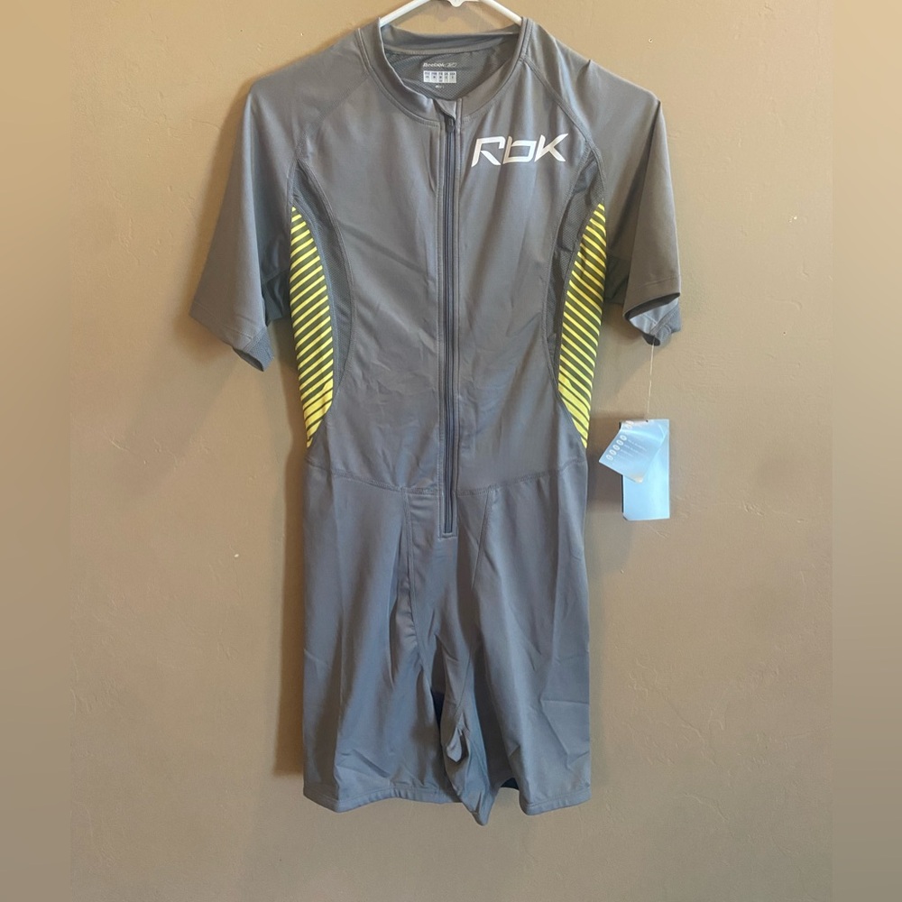 Reebok Gray Cycling Suit size small gray